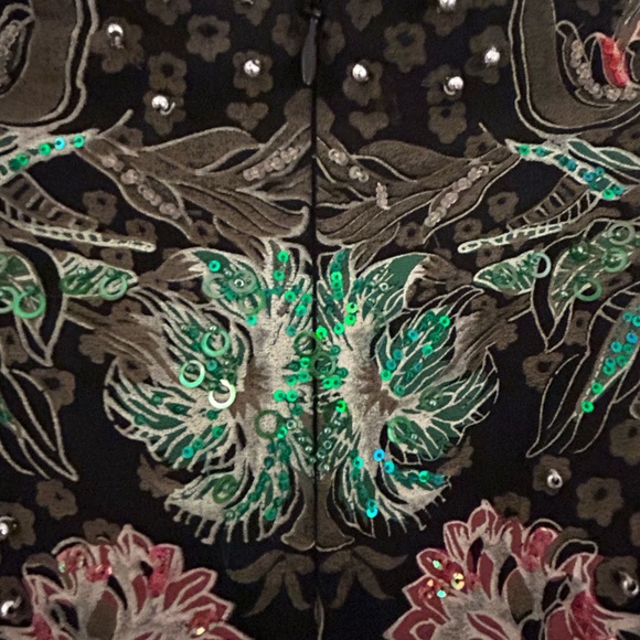 Beautiful multi color maxi skirt with beading and sequins. - Picture 5 of 9